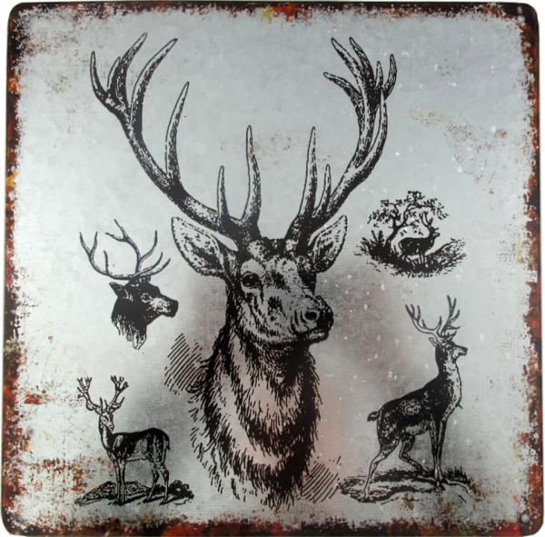 Blechschild Hirsch