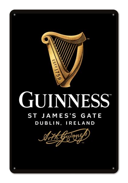 Blechschild Guinness Harfe