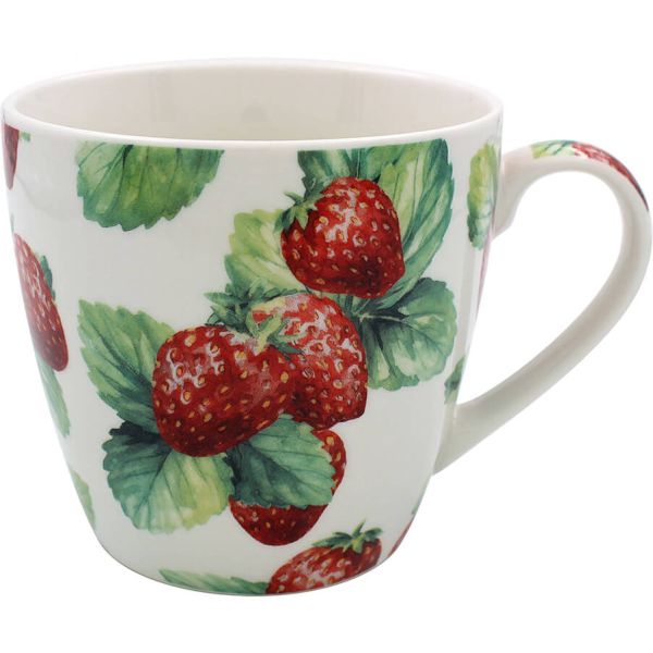 Becher Strawberry Field - Erdbeerfeld, Breakfast Mug XL