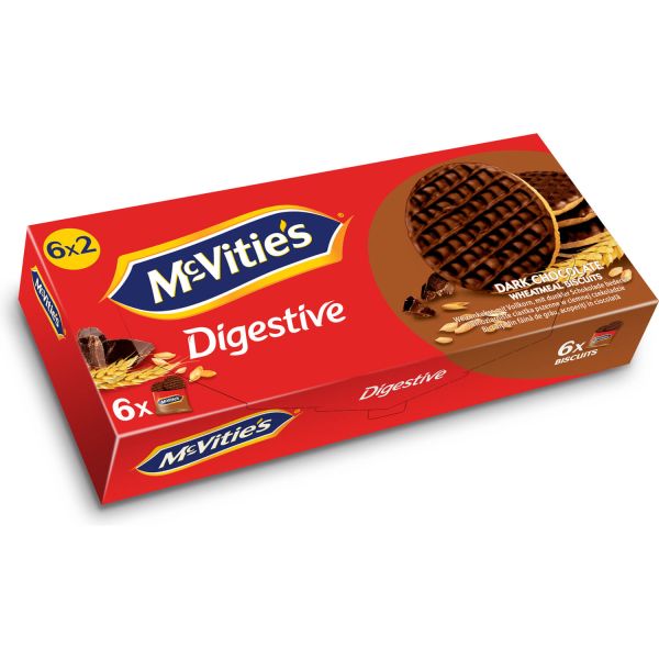 McVities Digestives Dark Chocolate To Go, 6 x 2 Stück