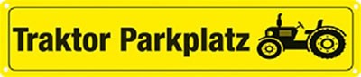 Straßenschild Traktor-Parkplatz