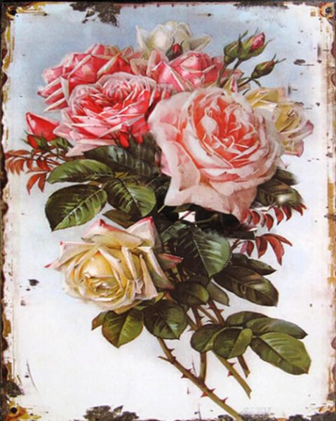 Blechschild Roses
