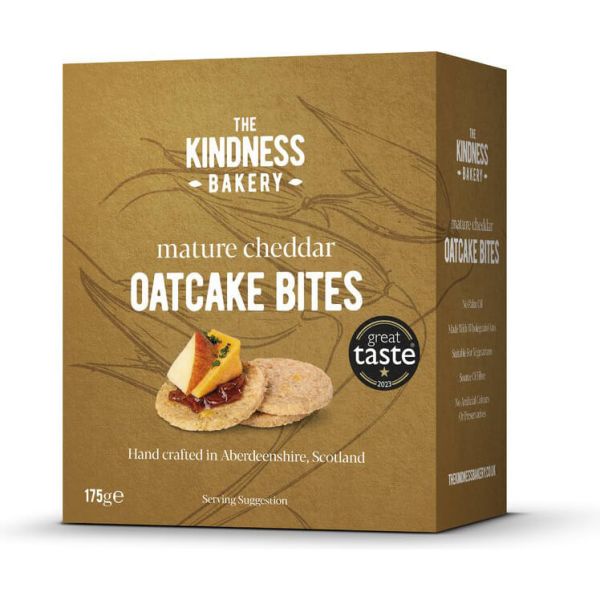 The Kindness Bakery Mature Cheddar Oatcake Bites, 175 g