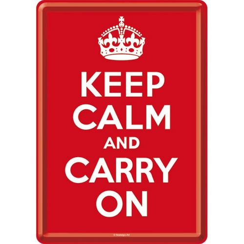 Blechpostkarte Keep Calm And Carry On