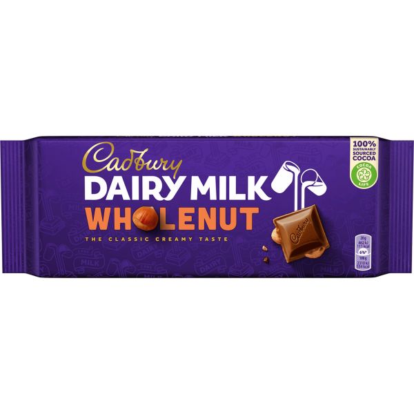 Cadbury Dairy Milk Wholenut, 180 g
