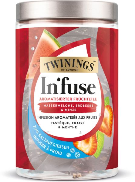 Twinings In’fuse Kaltaufguss Wassermelone, Erdbeere & Minze, 12 Teebeutel (30 g)