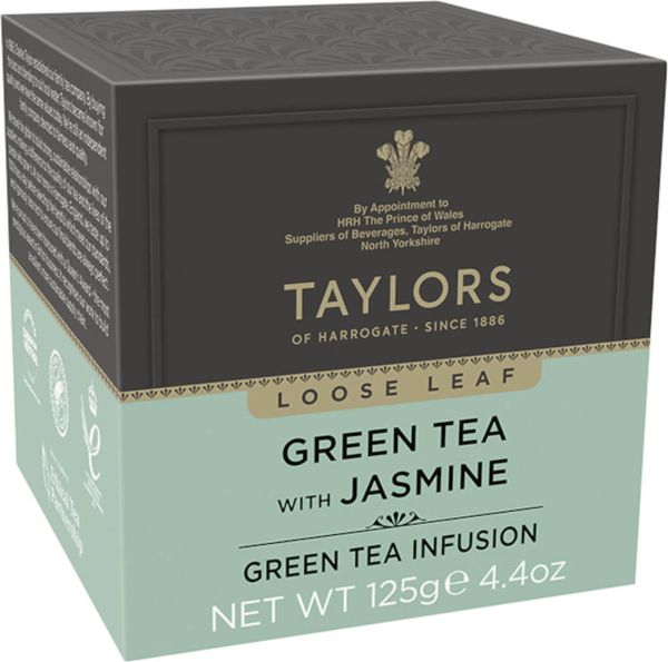 Taylors of Harrogate Green Tea With Jasmine, loser Tee, 125 g
