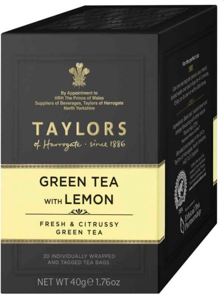 Taylors of Harrogate Green Tea With Lemon, 20 Teebeutel (40 g)